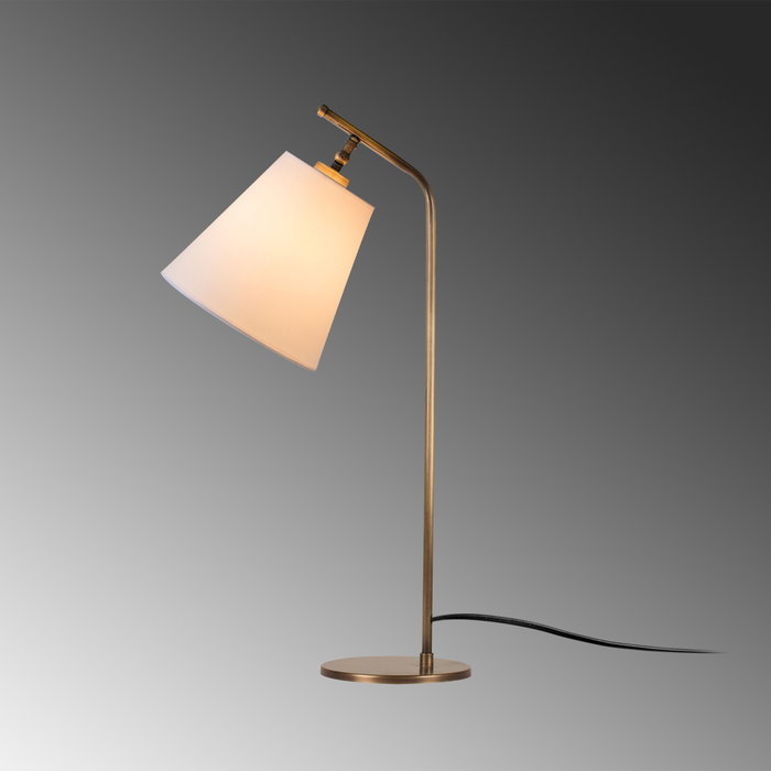 Opviq Lámpara de Mesa MR-622 Blanco y Vintage